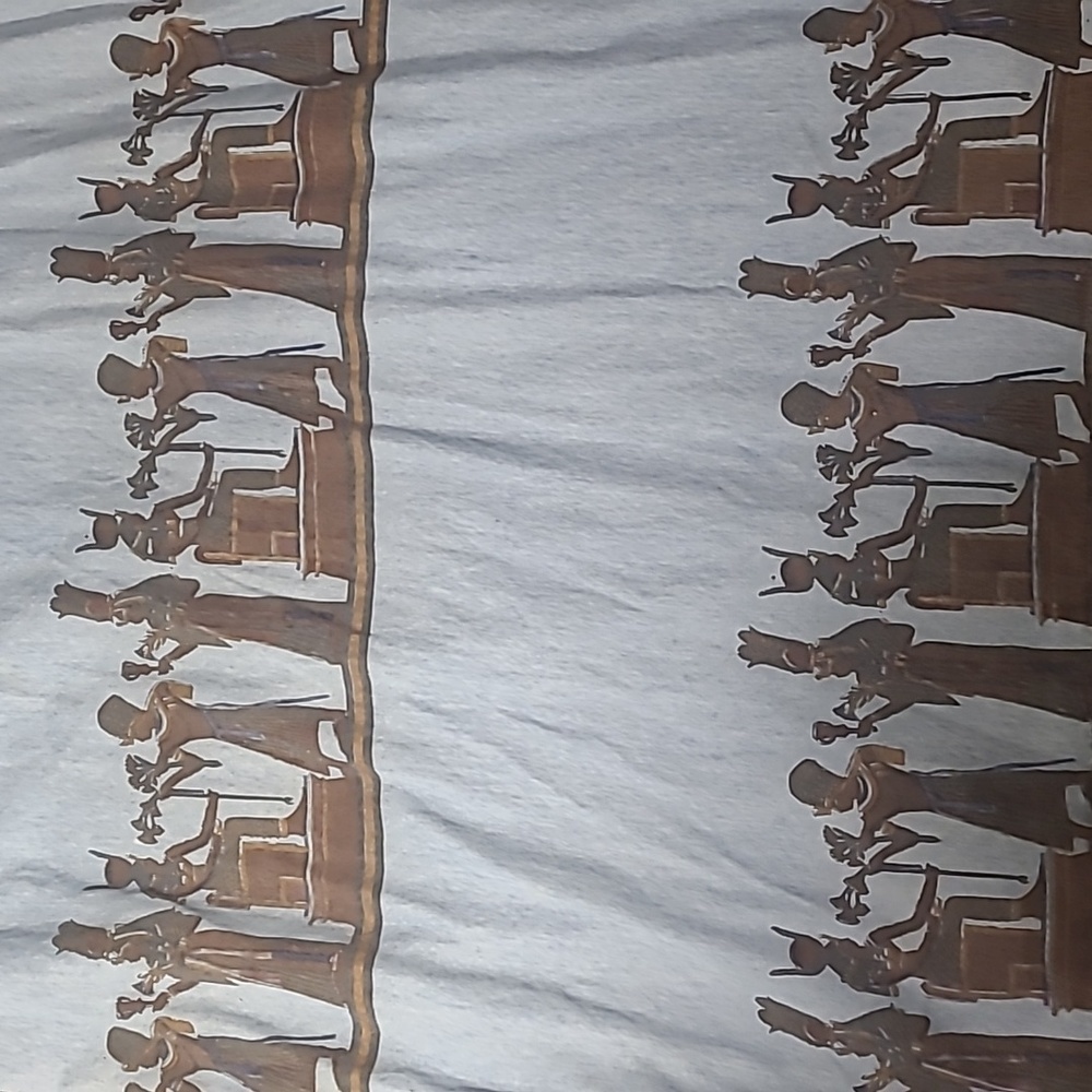 RARE VINTAGE EGYPTIAN PRINT DENIM DRESS - Picture 7 of 15